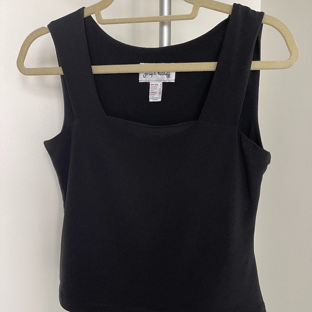 Black Joseph Ribkoff Square Neck Top
